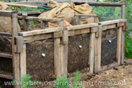 Triple side-by-side homemade compost bin design Triple side-by-side homemade compost bin design